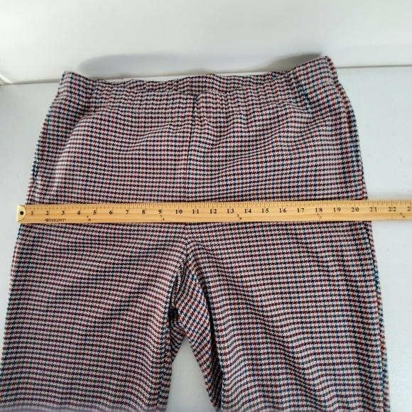 J. Jill Houndstooth Pull-on Pants Size 16 Cuffed Hem Stretch Pockets Office NEW - Picture 7 of 13